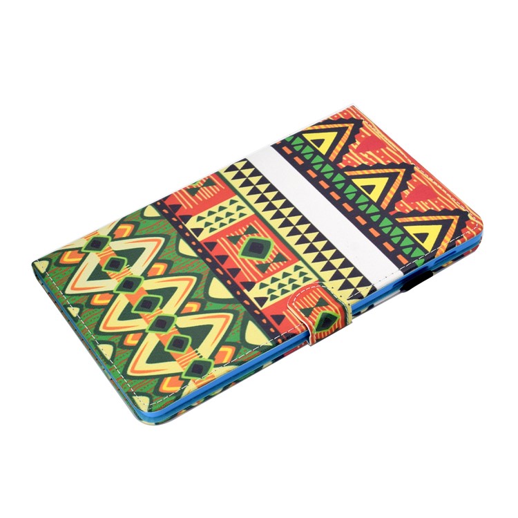 Pattern Printing Card Slots Leather Stand Cover for Samsung Galaxy Tab A 10.1 (2019) T510 T515 - Triangle-5