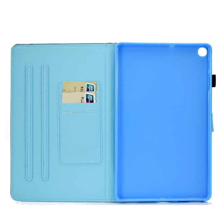 Pattern Printing Card Slots Leather Stand Cover for Samsung Galaxy Tab A 10.1 (2019) T510 T515 - Triangle-7