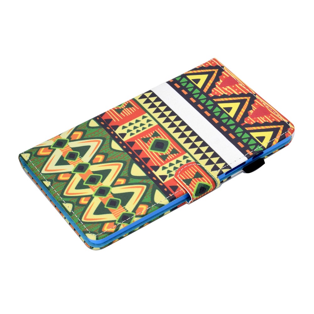 Pattern Printing Card Slots Leather Stand Cover for Samsung Galaxy Tab A 8.0 Wi-Fi (2019) SM-T290 - Triangle-5