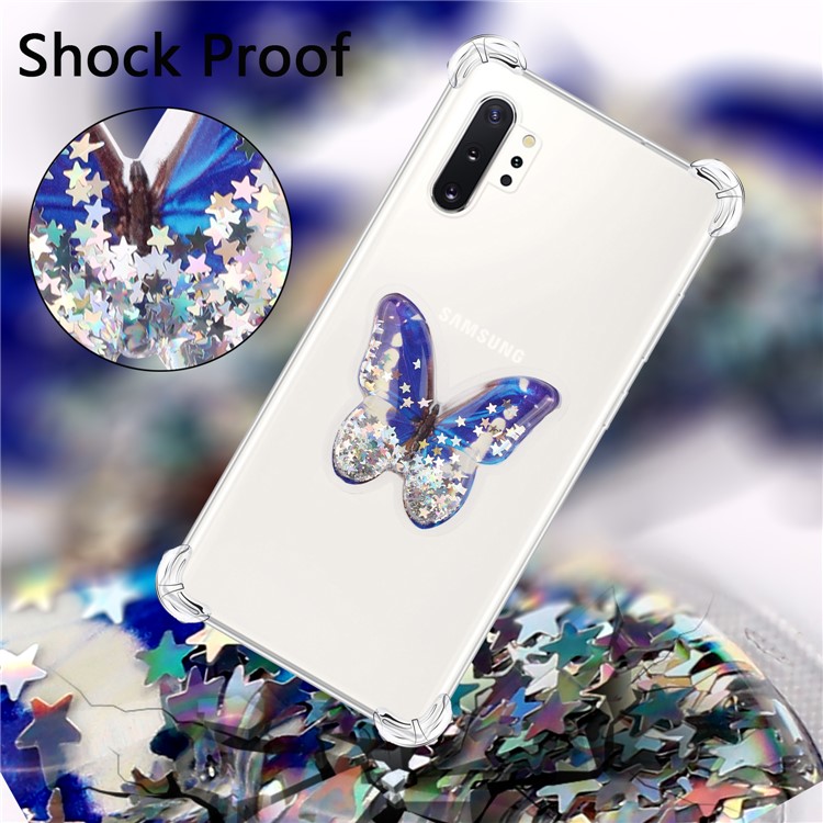 Dynamic Quicksand Shock-proof TPU Cover Case for Samsung Galaxy Note 10 Plus/Note 10 Plus 5G - Butterfly-3