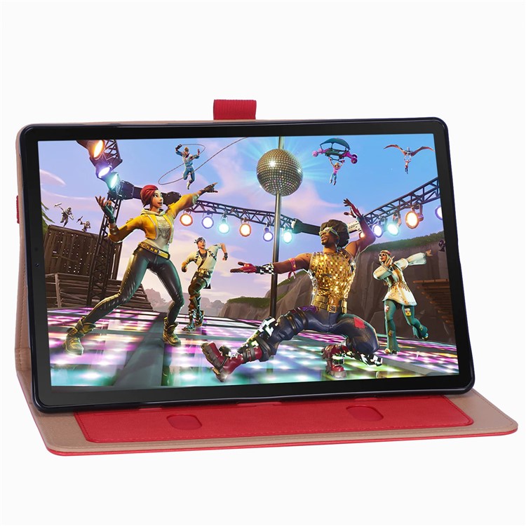 Leather Stand Card Holder Tablet Case for Samsung Samsung Galaxy Tab S6 T860 T865 - Red-7