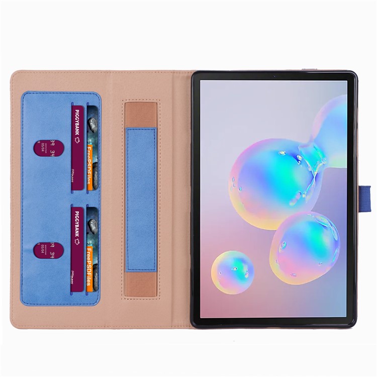Leather Stand Card Holder Tablet Case for Samsung Samsung Galaxy Tab S6 T860 T865 - Blue-11
