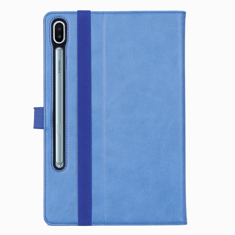 Leather Stand Card Holder Tablet Case for Samsung Samsung Galaxy Tab S6 T860 T865 - Blue-3