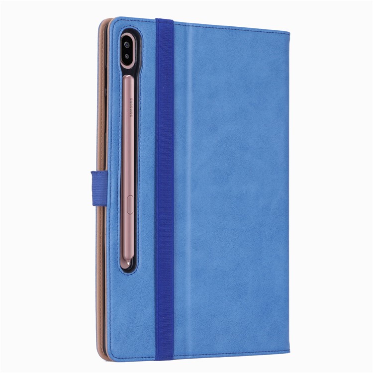 Leather Stand Card Holder Tablet Case for Samsung Samsung Galaxy Tab S6 T860 T865 - Blue-5