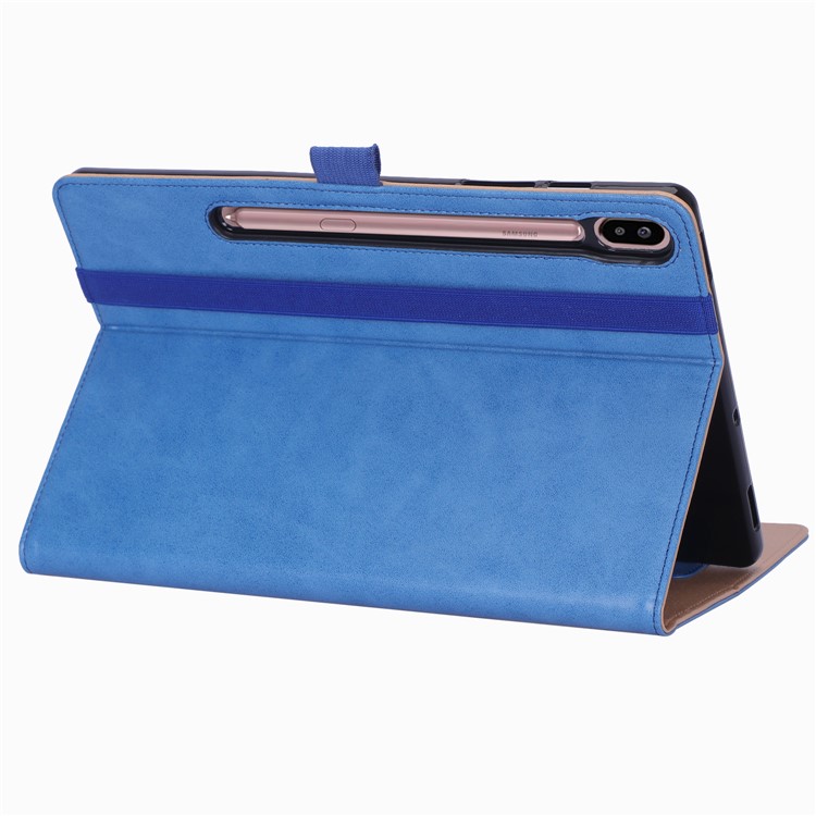 Leather Stand Card Holder Tablet Case for Samsung Samsung Galaxy Tab S6 T860 T865 - Blue-8