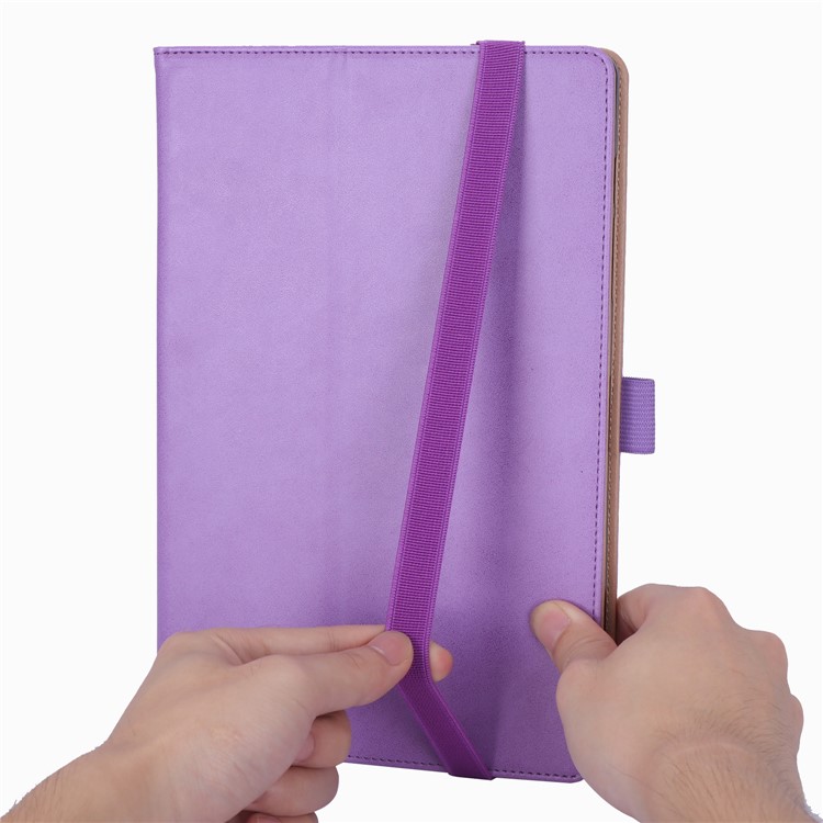 Suporte De Couro Titular Do Cartão Tablet Case Para Samsung Samsung Galaxy Tab S6 T860 T865 - Roxa-14