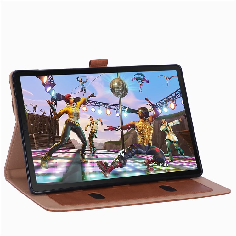 Leather Stand Card Holder Tablet Case for Samsung Samsung Galaxy Tab S6 T860 T865 - Brown-7