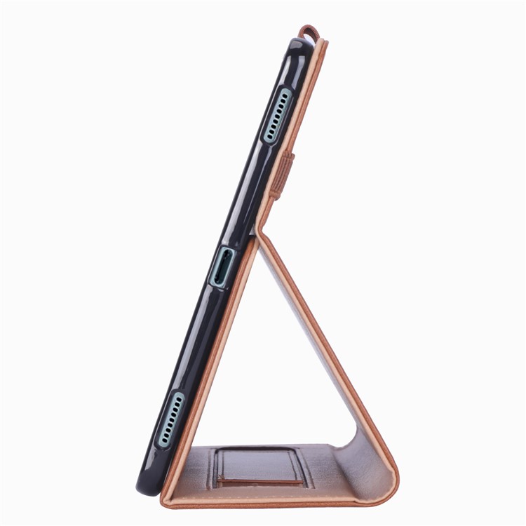 Leather Stand Card Holder Tablet Case for Samsung Samsung Galaxy Tab S6 T860 T865 - Brown-9