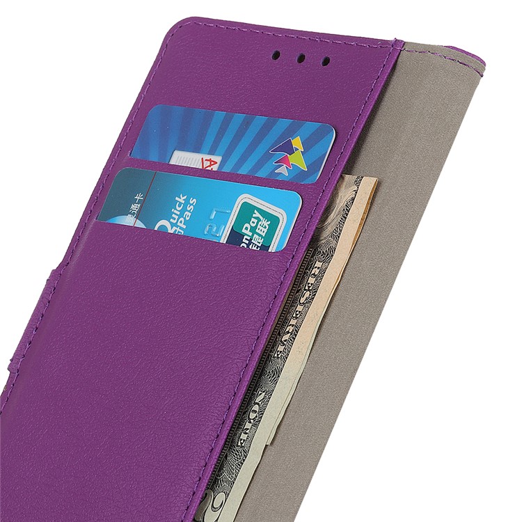 Wallet Leather Stand Case Shell for Samsung Galaxy A10s - Purple-9