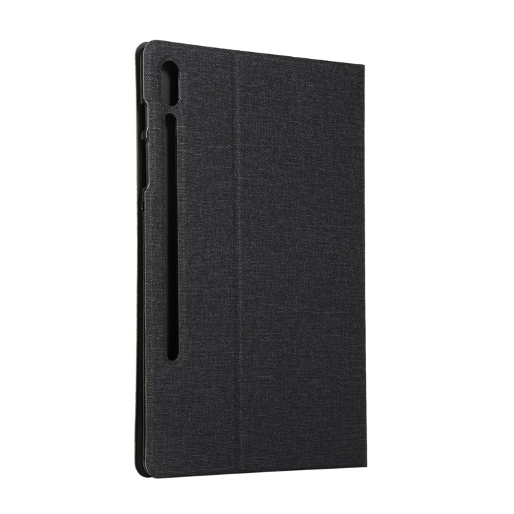 ENKAY Jeans Cloth Texture PU Leather Stand Smart Tablet Case for Samsung Galaxy Tab S6 SM-T860 (Wi-Fi)/T865 (LTE) - Black-3