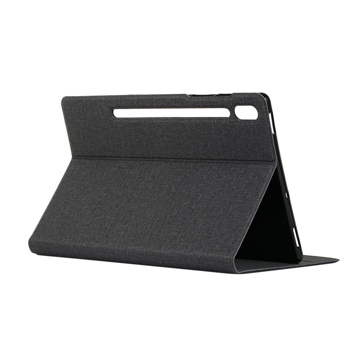 ENKAY Jeans Cloth Texture PU Leather Stand Smart Tablet Case for Samsung Galaxy Tab S6 SM-T860 (Wi-Fi)/T865 (LTE) - Black-4