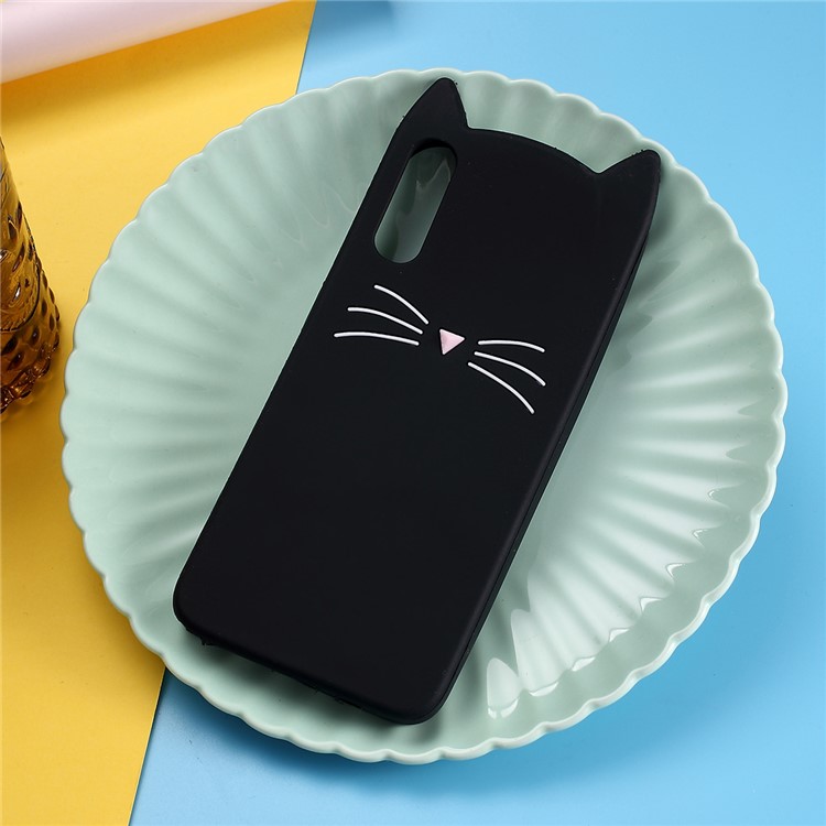 

3D Mustache Cat Silicone Cover for Samsung Galaxy A70 - Black, Galaxy A70