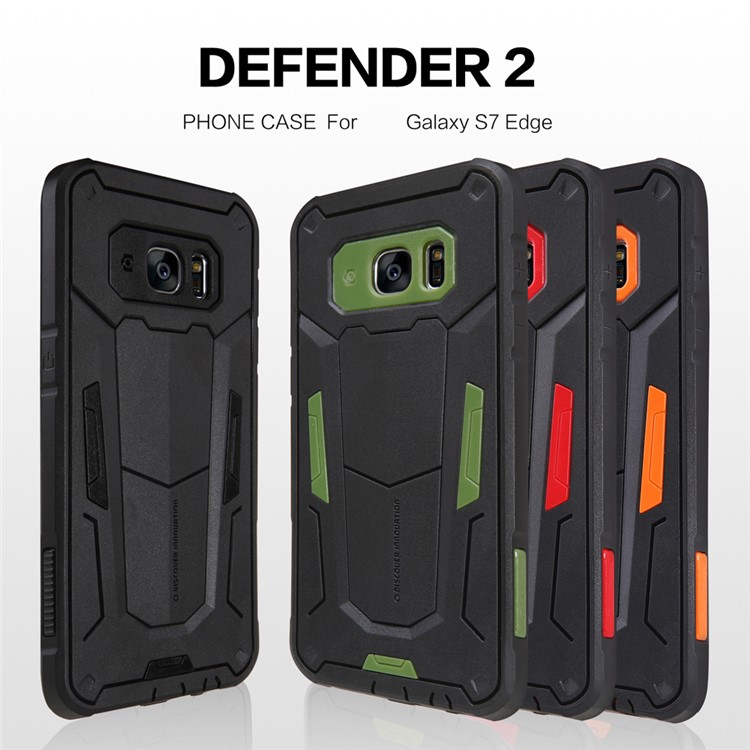 NBRKIN Defender II PC TPU caso híbrido para Samsung Galaxy S7 borda G935 - negro-7