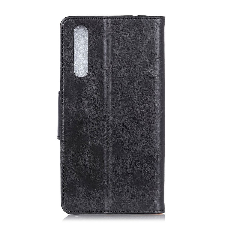 Crazy Horse Leather Wallet Stand Case for Samsung Galaxy A90 5G - Black-3