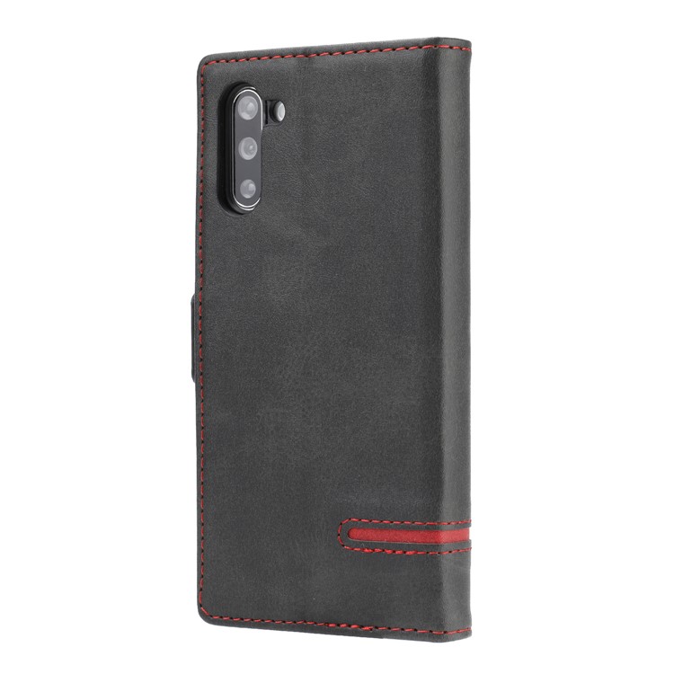 Emenda Carteira Suporte De Couro Shell Telefone Para Samsung Galaxy Note 10 / Note 10 5G - Preto-3