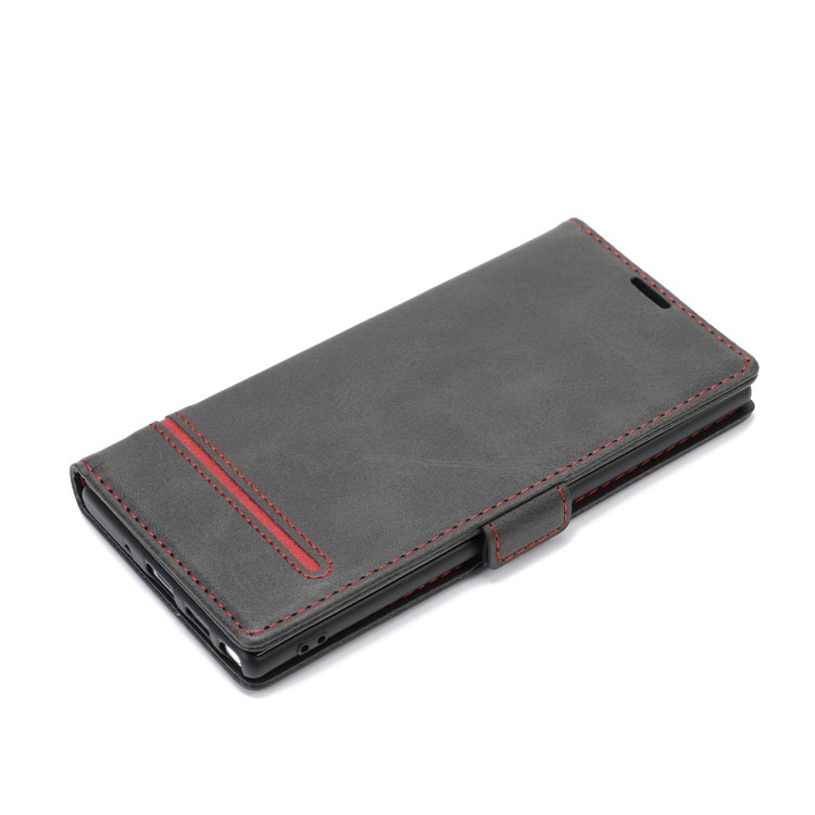 Emenda Carteira Suporte De Couro Shell Telefone Para Samsung Galaxy Note 10 / Note 10 5G - Preto-6