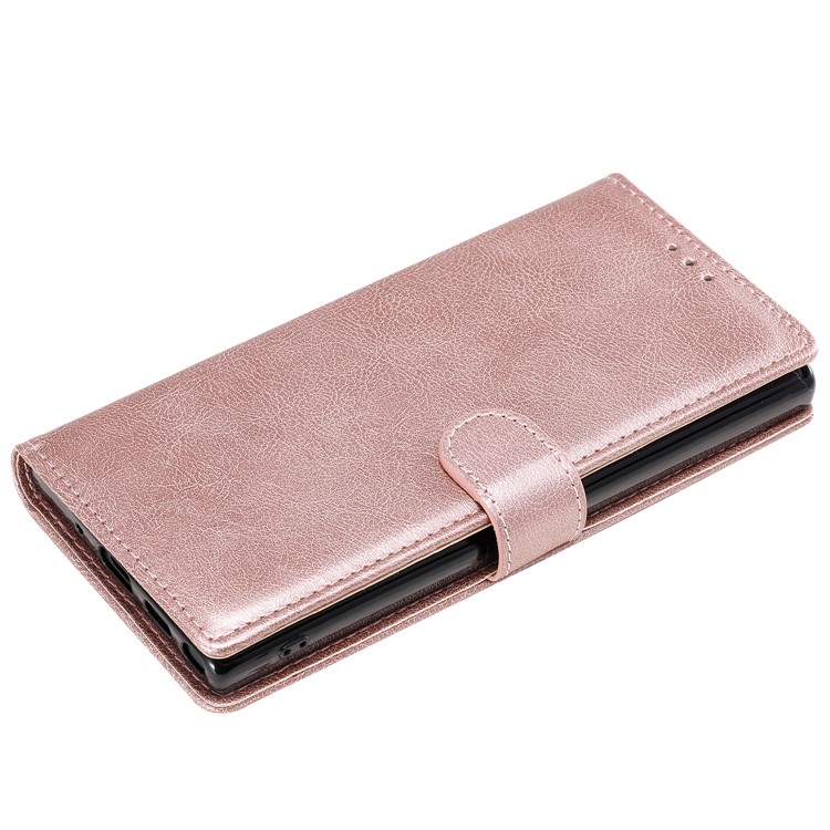 Estojo Magnético Destacável 2 Em 1 Carteira De Couro Para Samsung Galaxy Note 10 Plus / Note 10 Plus 5G - Rosa Ouro-5