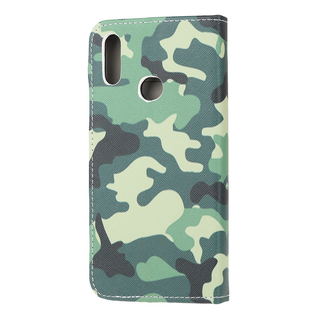 Pattern Printing Willet Flip Cover Telephip Cover Para Samsung Galaxy A10s - Patrón de Camuflaje-4