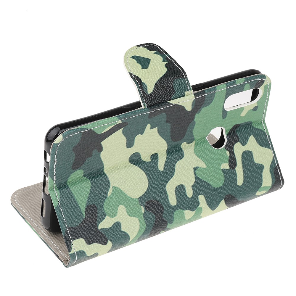 Pattern Printing Wallet Flip Leather Phone Cover for Samsung Galaxy A10s - Camouflage Pattern-5