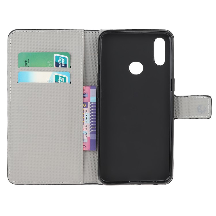 Litchi Skin PU Leather Wallet Case with Stand for Samsung Galaxy A10s-5