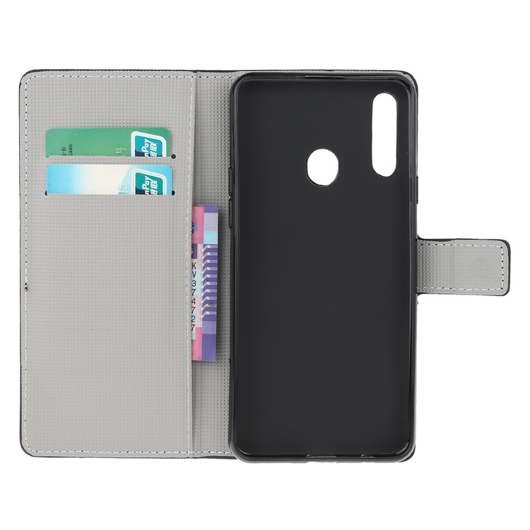 Litchi Texture Leather Wallet Stand Case Phone Covering for Samsung Galaxy A20s-4