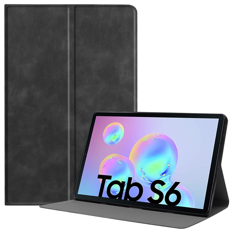 Leather Casing Shell for Samsung Galaxy Tab S6 - Black-1