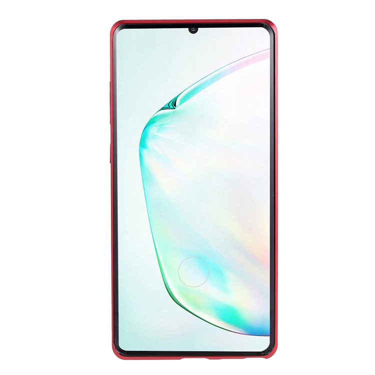 Armação De Metal Destacável 2 Em 1 + Tampa Traseira De Vidro Da Caixa Do Telefone Para Samsung Galaxy Note 10 Plus / Note 10 Plus 5G - Rosa-11