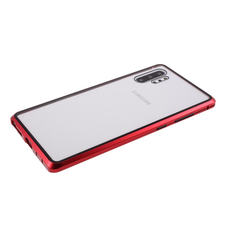 Armação De Metal Destacável 2 Em 1 + Tampa Traseira De Vidro Da Caixa Do Telefone Para Samsung Galaxy Note 10 Plus / Note 10 Plus 5G - Rosa-12
