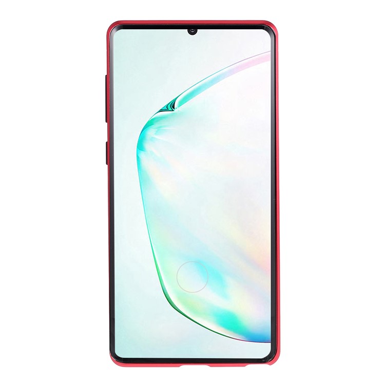 Detachable Magnetic Metal Frame + Glass Full Protective Phone Case Back Cover for Samsung Galaxy Note 10/Note 10 5G - Rose-10