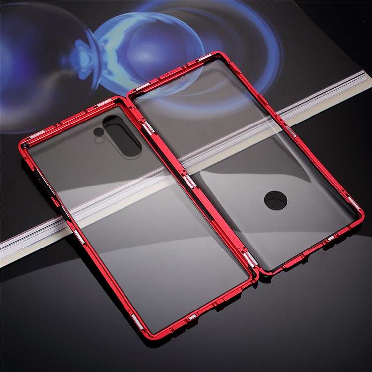 Detachable Magnetic Metal Frame + Glass Full Protective Phone Case Back Cover for Samsung Galaxy Note 10/Note 10 5G - Rose-7