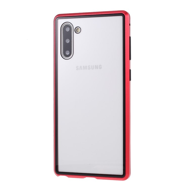 Detachable Magnetic Metal Frame + Glass Full Protective Phone Case Back Cover for Samsung Galaxy Note 10/Note 10 5G - Rose-9