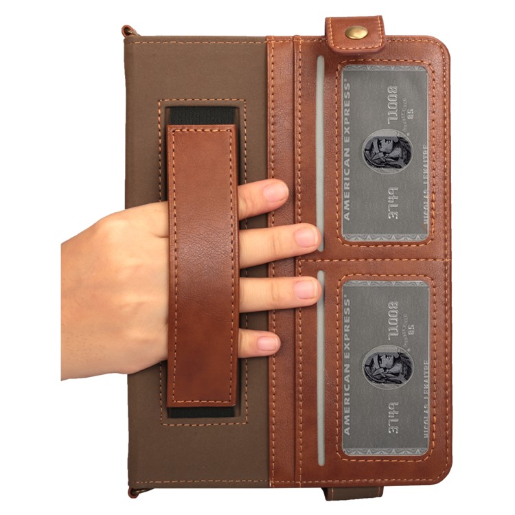 Envelop Shape Leather Tablet Casing with Pen Slot for Samsung Galaxy Tab S6 SM-T860 (Wi-Fi)/SM-T865 (LTE) - Coffee-8