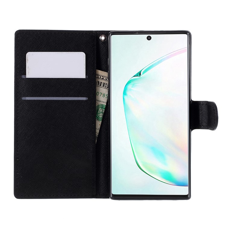 Pattern Printing Leather Stand Wallet Phone Shell for Samsung Galaxy Note 10/Note 10 5G - Don't Touch My Phone-10