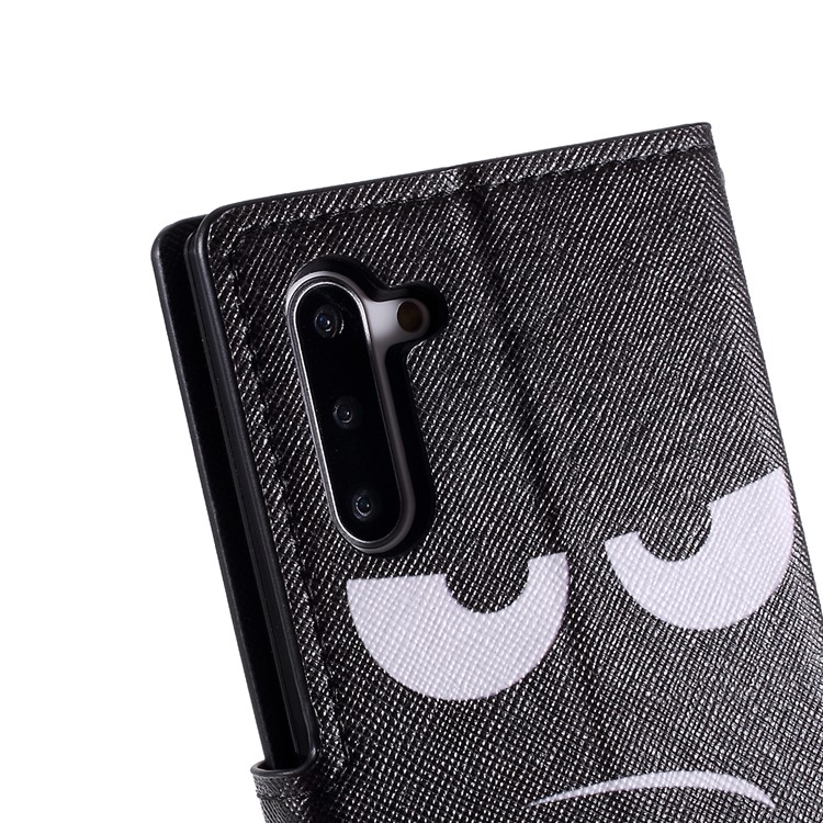 Pattern Printing Leather Stand Wallet Phone Shell for Samsung Galaxy Note 10/Note 10 5G - Don't Touch My Phone-3