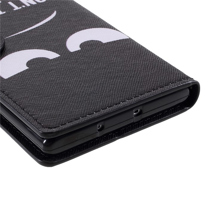Pattern Printing Leather Stand Wallet Phone Shell for Samsung Galaxy Note 10/Note 10 5G - Don't Touch My Phone-5