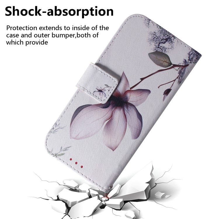 Pattern Printing Leather Wallet Case for Samsung Galaxy M30s - Beautiful Flowers-5