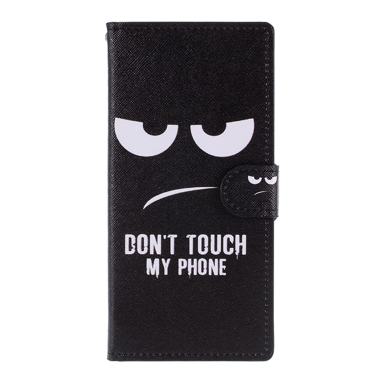 Pattern Printing Leather Stand Wallet Phone Cover for Samsung Galaxy Note 10 Plus/Note 10 Plus 5G - Don't Touch My Phone-11