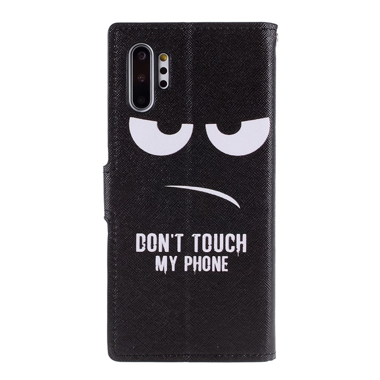 Pattern Printing Leather Stand Wallet Phone Cover for Samsung Galaxy Note 10 Plus/Note 10 Plus 5G - Don't Touch My Phone-2