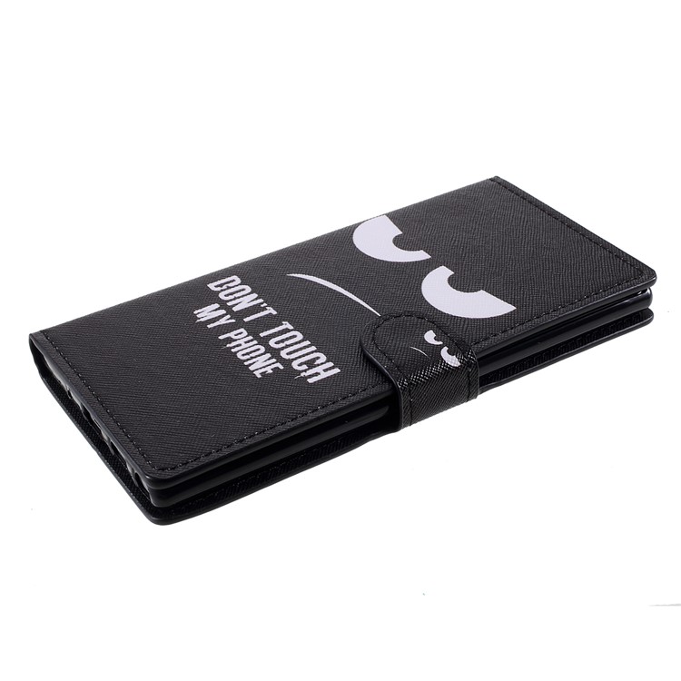 Pattern Printing Leather Stand Wallet Phone Cover for Samsung Galaxy Note 10 Plus/Note 10 Plus 5G - Don't Touch My Phone-3