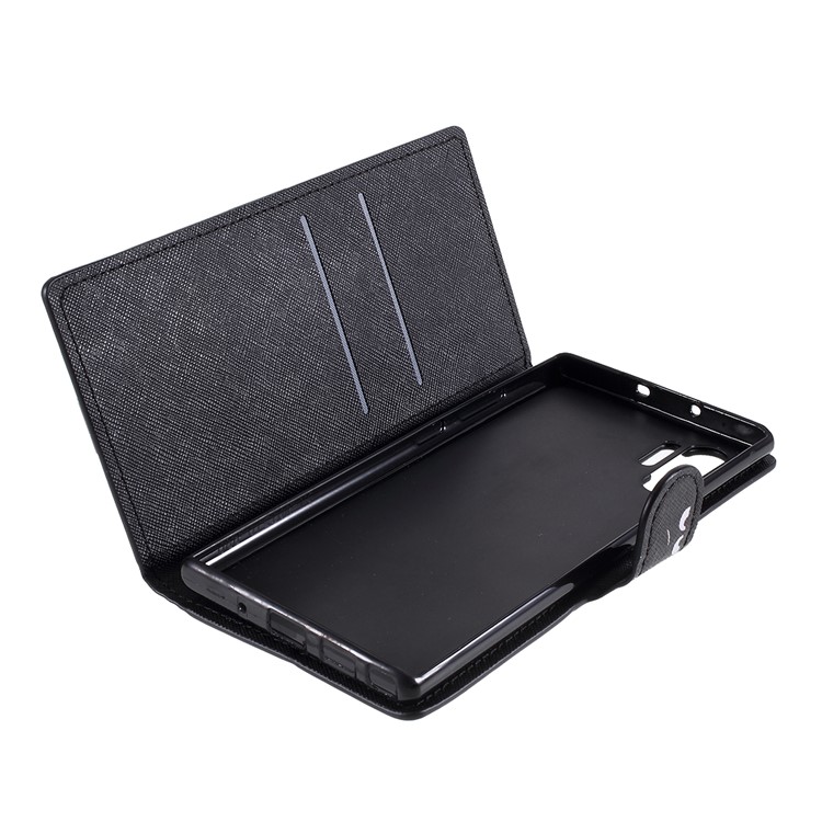 Pattern Printing Leather Stand Wallet Phone Cover for Samsung Galaxy Note 10 Plus/Note 10 Plus 5G - Don't Touch My Phone-9