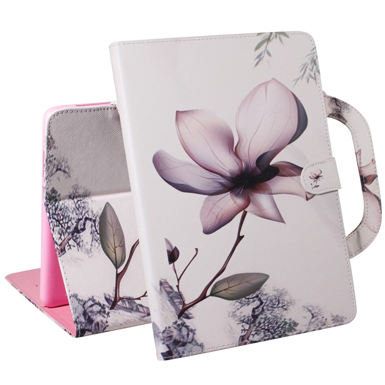 Portable Pattern Printing Wallet Flip Leather Tablet Casing for Samsung Galaxy Tab S6 SM-T860 (Wi-Fi)/SM-T865 (LTE) - Magnolia-6
