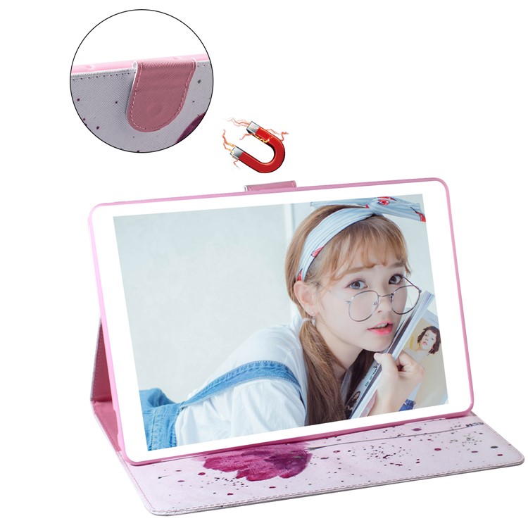 Portafoglio Stampa Tablet Motivo Shell Pelle Per Samsung Galaxy Tab S6 Sm-t860 (wi-fi) / Sm-t865 (lte) - Fiore-6