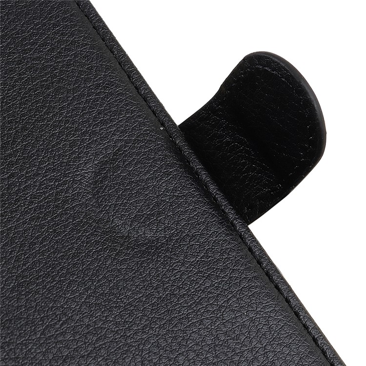 Litchi Skin Wallet Leather Cover Case for Samsung Galaxy M30s - Black-8