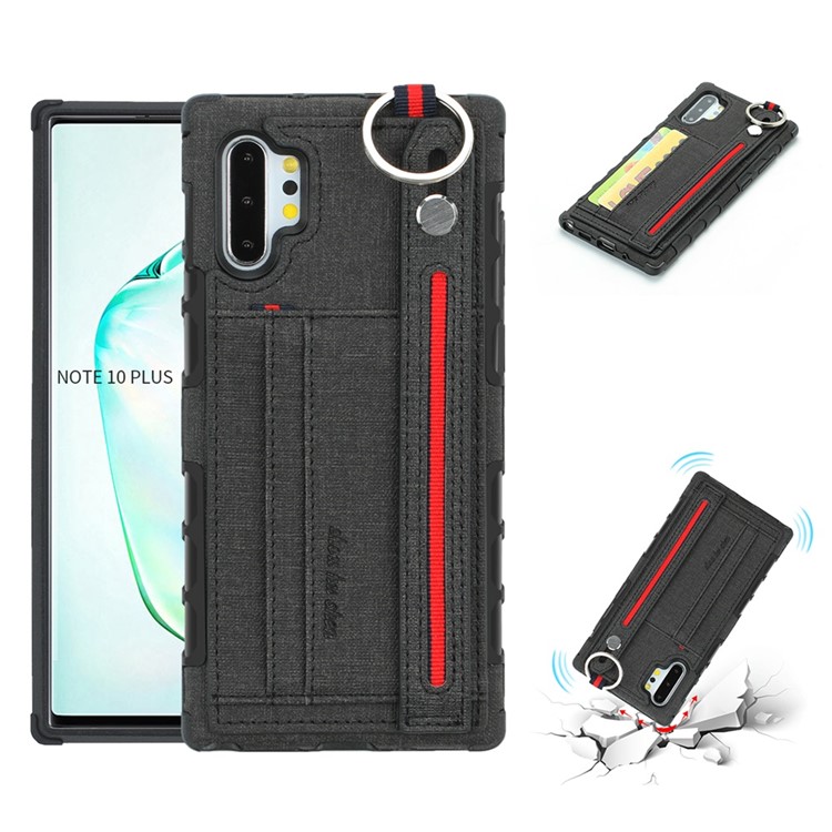 

SHOUHUSHEN PC + PU Кожаный + Тпу Чехол Для Samsung Galaxy Note 10 Плюс / Примечание 10 Плюс 5G - Черный, Galaxy Note 10 Plus 5G