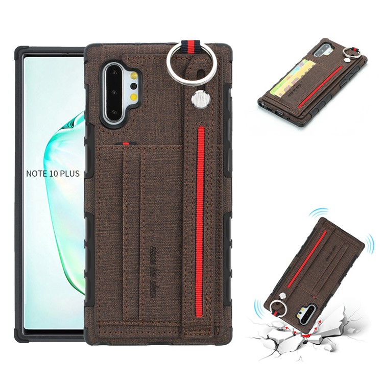 

SHOUHUSHEN PC + PU Кожаный + Тпу Чехол Для Samsung Galaxy Note 10 Плюс / Примечание 10 Плюс 5G - Кофе, Galaxy Note 10 Plus 5G