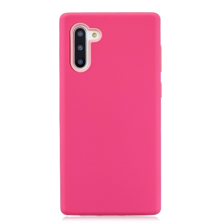 Carcaça Híbrida Emborrachada PC + Silicone À Prova De Choque Para Samsung Galaxy Note 10 / Note 10 5G - Rosa-1