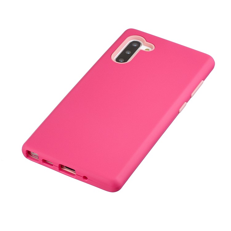 Carcaça Híbrida Emborrachada PC + Silicone À Prova De Choque Para Samsung Galaxy Note 10 / Note 10 5G - Rosa-2