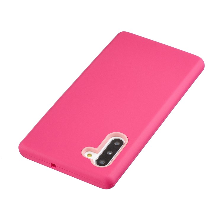 Carcaça Híbrida Emborrachada PC + Silicone À Prova De Choque Para Samsung Galaxy Note 10 / Note 10 5G - Rosa-3