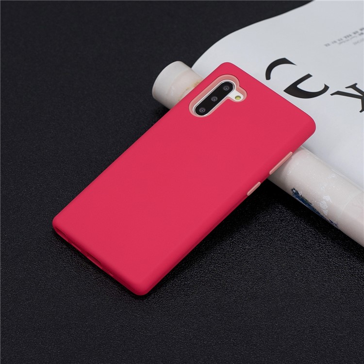 Carcaça Híbrida Emborrachada PC + Silicone À Prova De Choque Para Samsung Galaxy Note 10 / Note 10 5G - Rosa-6