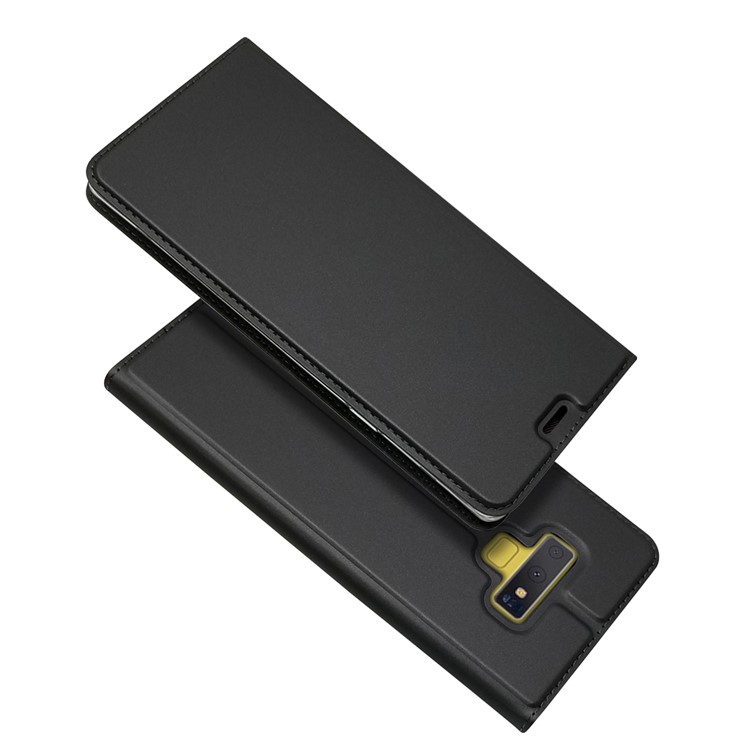 Magnetic Adsorption Leather Card Holder Phone Casing for Samsung Galaxy Note9 N960 - Black-9